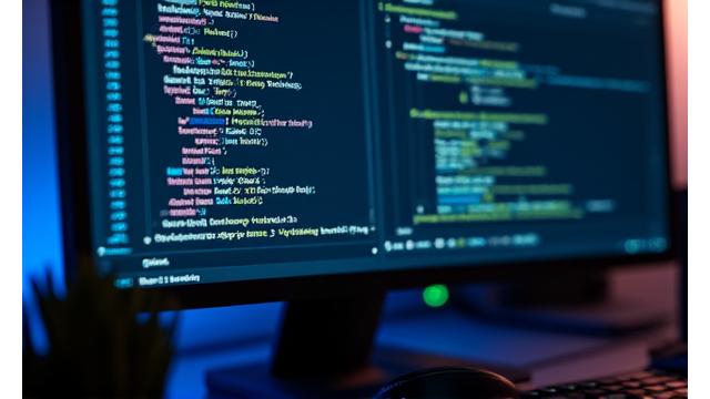 Pantalla con código C# en Unity y un personaje animado