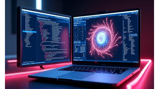 Interfaz de Unity o Unreal Engine con código y diseño