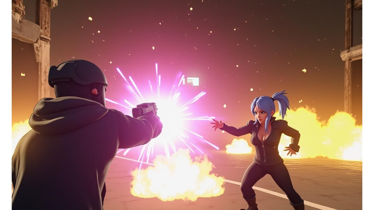 Captura de pantalla de un juego de acción 3D con multiplayer local
